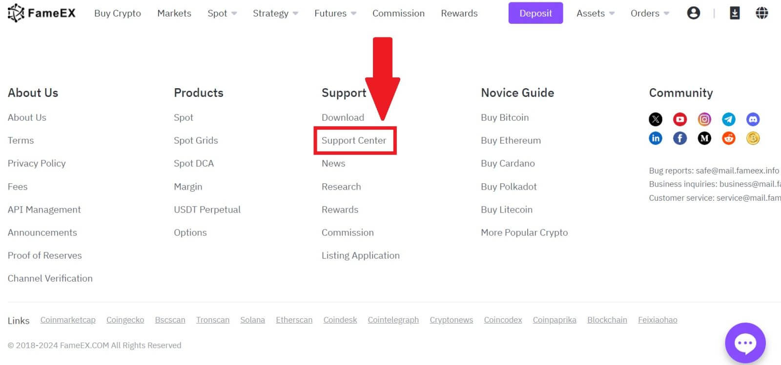How to Contact FameEX Support How to Contact FameEX Support