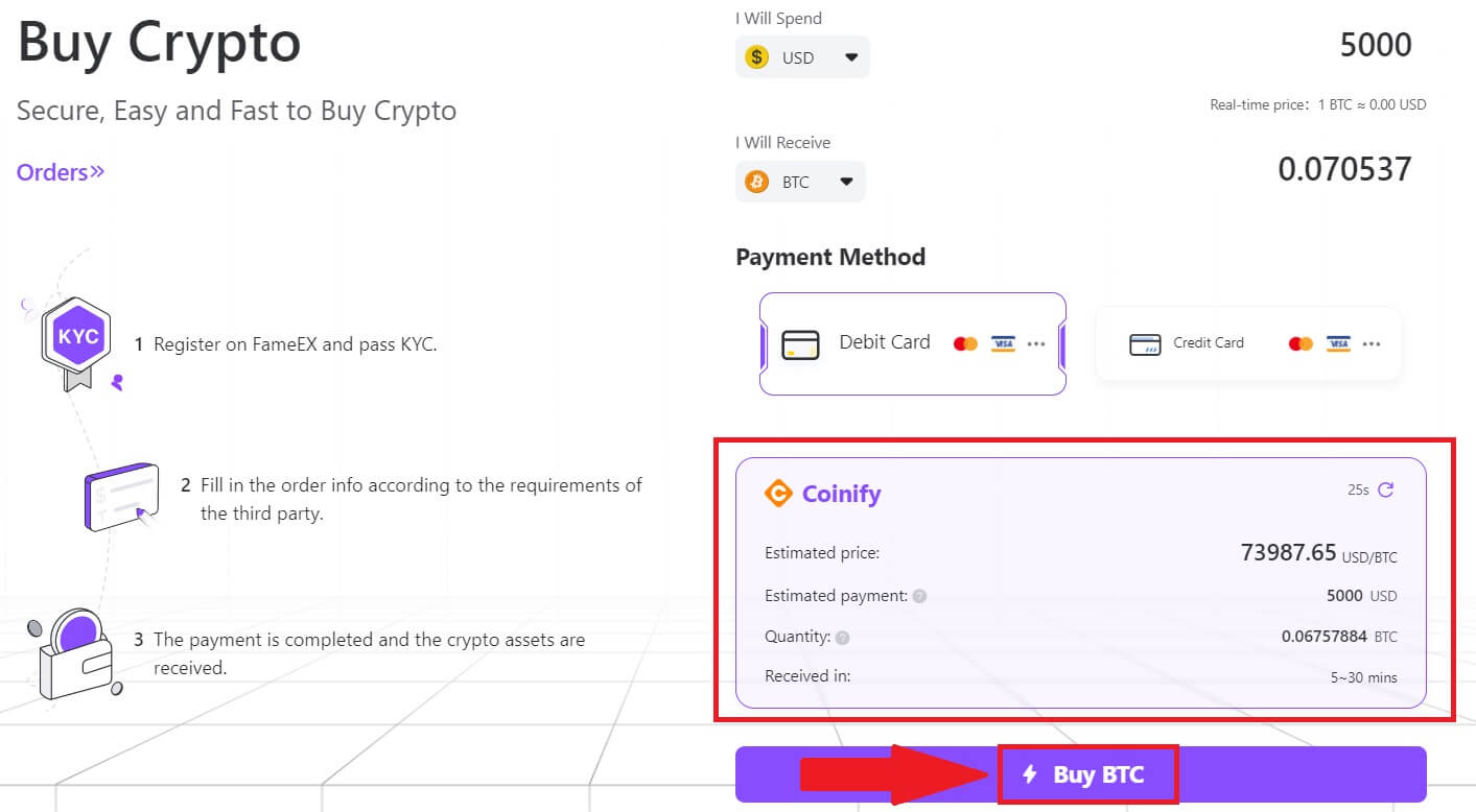 How to Deposit on FameEX How to Deposit on FameEX