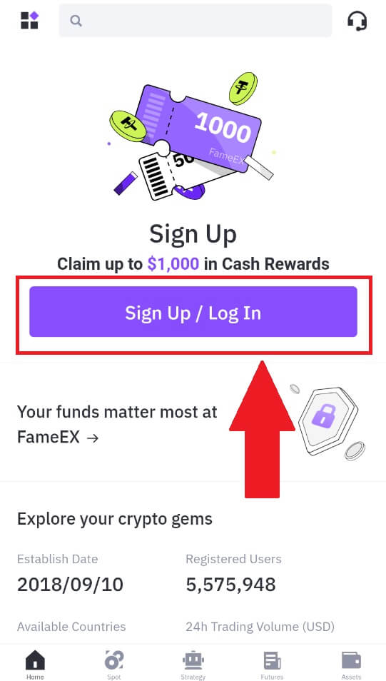 Auala e ulufale ai ma amata fefaʻatauaʻiga Crypto i FameEX Auala e ulufale ai ma amata fefaʻatauaʻiga Crypto i FameEX