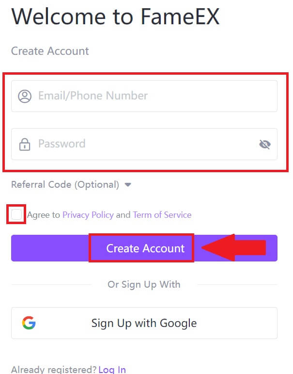 How to Open Account and Sign in to FameEX How to Open Account and Sign in to FameEX
